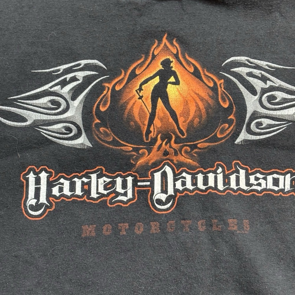 Harley Davidson Men's Woman In Spade Shirt Size 3XL Motorcycle Black Graphic - Picture 2 of 9